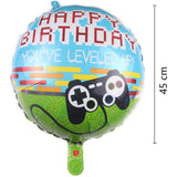Balon Din Folie Metalizata, Mini Figurina Rotunda, Tema Aniversare, 45 Cm, Ambalaj Individual, Pai Inclus, Umflare Cu Aer Sau Heliu - vivimall.ro