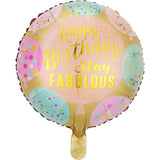 Balon Din Folie Metalizata, Mini Figurina Rotunda, Tematica Aniversare, 45 Cm, Ambalaj Individual, Pai Inclus, Umflare Cu Aer Sau Heliu - vivimall.ro