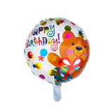 Balon Din Folie Metalizata, Mini Figurina Rotunda, Tema Aniversare, 45 Cm, Ambalaj Individual, Pai Inclus, Umflare Cu Aer Sau Heliu - vivimall.ro