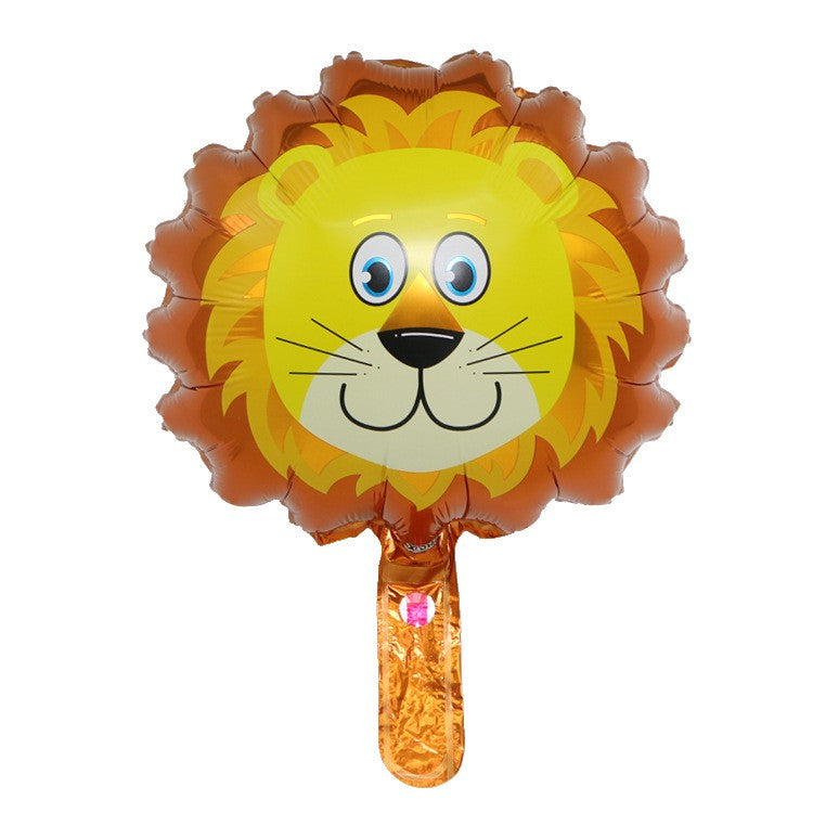 Balon Din Folie Metalizata, Mini Figurine Animalute, Tematica Aniversare, Ambalaj Individual, Pai Inclus, Umflare Cu Aer Sau Heliu - vivimall.ro
