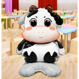 Balon Din Folie Metalizata, Mini Figurine Animalute, Tematica Aniversare, Ambalaj Individual, Pai Inclus, Umflare Cu Aer Sau Heliu
