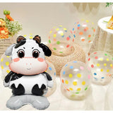 Balon Din Folie Metalizata, Mini Figurine Animalute, Tematica Aniversare, Ambalaj Individual, Pai Inclus, Umflare Cu Aer Sau Heliu
