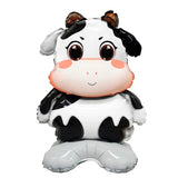 Balon Din Folie Metalizata, Mini Figurine Animalute, Tematica Aniversare, Ambalaj Individual, Pai Inclus, Umflare Cu Aer Sau Heliu - vivimall.ro