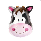 Balon Din Folie Metalizata, Mini Figurine Animalute, Tematica Aniversare, Ambalaj Individual, Pai Inclus, Umflare Cu Aer Sau Heliu