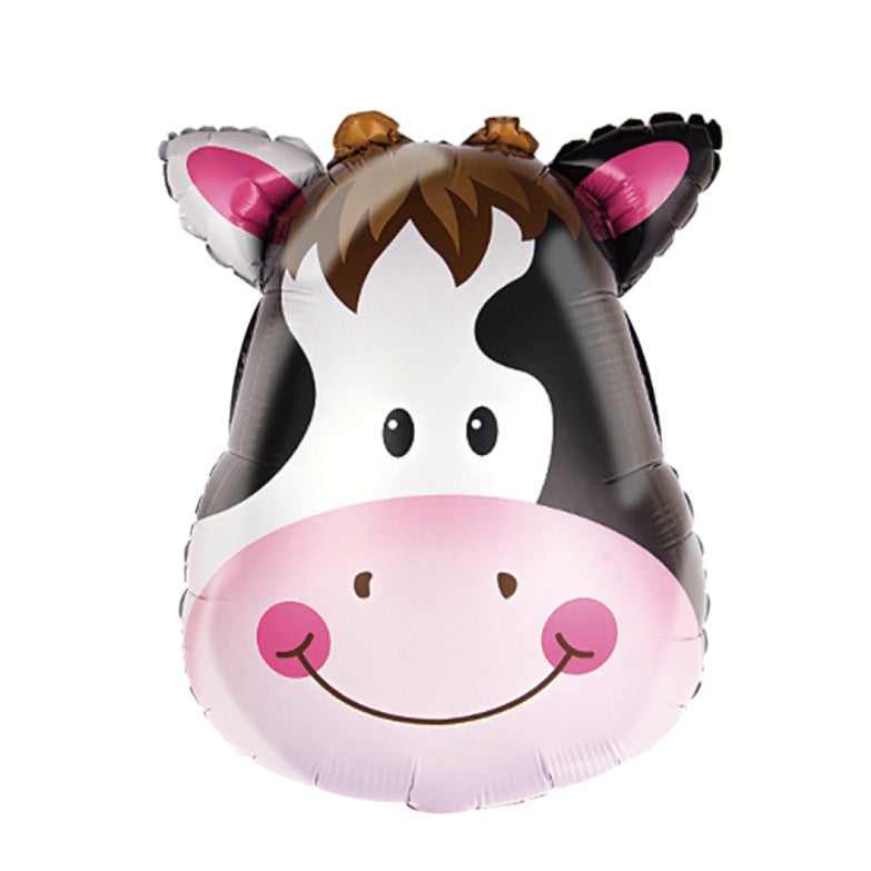 Balon Din Folie Metalizata, Mini Figurine Animalute, Tematica Aniversare, Ambalaj Individual, Pai Inclus, Umflare Cu Aer Sau Heliu