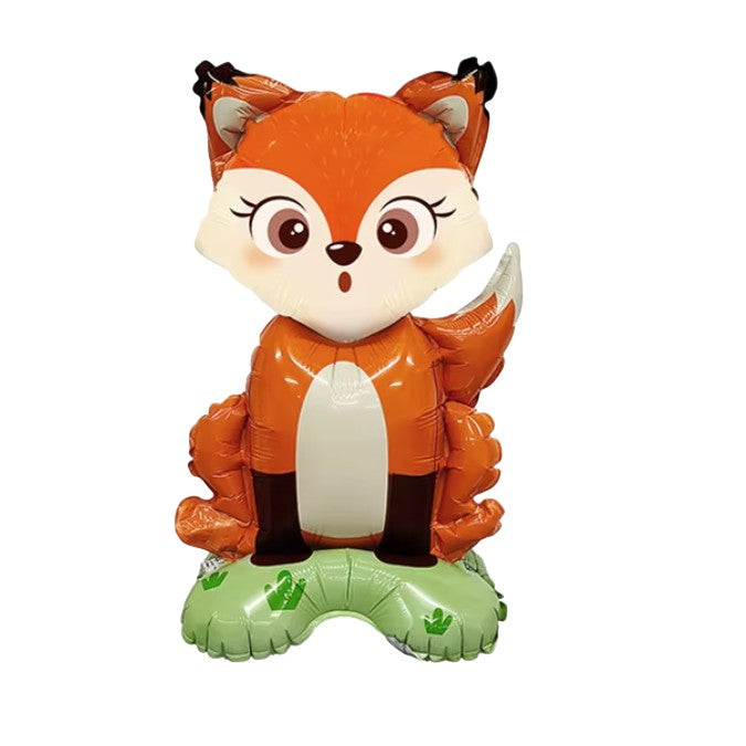 Balon Din Folie Metalizata, Mini Figurine Animalute, Tematica Aniversare, Ambalaj Individual, Pai Inclus, Umflare Cu Aer Sau Heliu - vivimall.ro