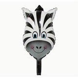 Balon Din Folie Metalizata, Mini Figurine Animalute, Tematica Aniversare, Ambalaj Individual, Pai Inclus, Umflare Cu Aer Sau Heliu
