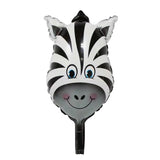 Balon Din Folie Metalizata, Mini Figurine Animalute, Tematica Aniversare, Ambalaj Individual, Pai Inclus, Umflare Cu Aer Sau Heliu - vivimall.ro