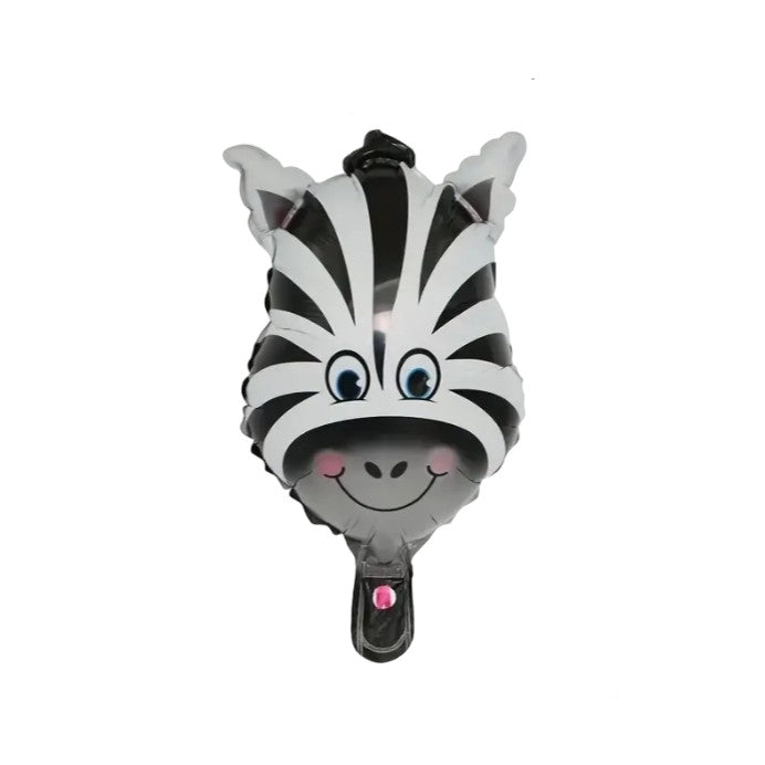 Balon Din Folie Metalizata, Mini Figurine Animalute, Tematica Aniversare, Ambalaj Individual, Pai Inclus, Umflare Cu Aer Sau Heliu
