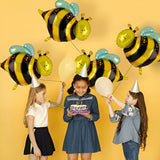 Balon din Folie Metalizata, Flippy, Mini Figurine, Model Albinuță, 36x42cm, Ambalaj Individual, Pai Inclus, Umflare cu Aer sau Heliu, Multicolor