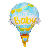 Balon Din Folie Metalizata, Mini Figurine, Tematica Welcome Baby, Ambalaj Individual, Pai Inclus, Umflare Cu Aer Sau Heliu