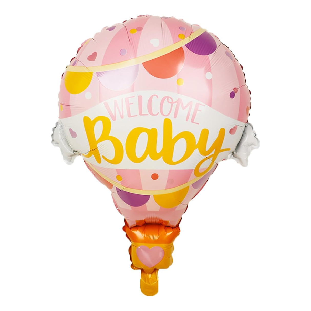 Balon Din Folie Metalizata, Mini Figurine, Tematica Welcome Baby, Ambalaj Individual, Pai Inclus, Umflare Cu Aer Sau Heliu