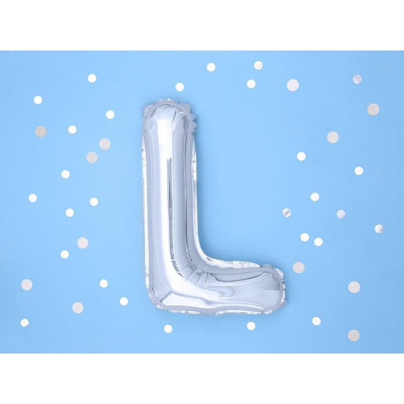Balon Folie Metalizata Litera L, 40 Cm, Umflati Cu Heliu Sau Aer, Ambalaj Individual, Pai Inclus - vivimall.ro