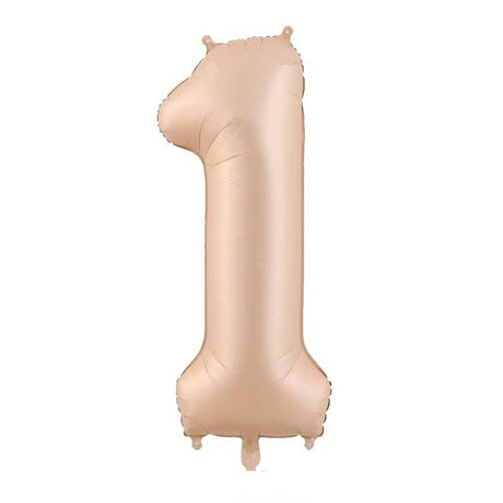 Balon Din Folie Metalizata, Figurina Cifra, Tema Aniversare 100 Cm, Ambalaj Individual, Pai Inclus, Umflare Cu Aer Sau Heliu, Crem - vivimall.ro