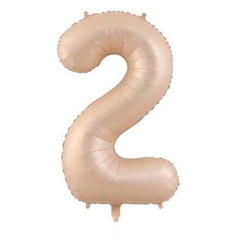 Balon Din Folie Metalizata, Figurina Cifra, Tema Aniversare 100 Cm, Ambalaj Individual, Pai Inclus, Umflare Cu Aer Sau Heliu, Crem - vivimall.ro