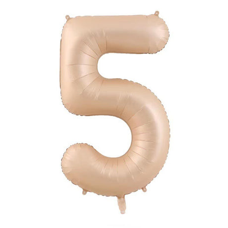 Balon Din Folie Metalizata, Figurina Cifra, Tema Aniversare 100 Cm, Ambalaj Individual, Pai Inclus, Umflare Cu Aer Sau Heliu, Crem - vivimall.ro