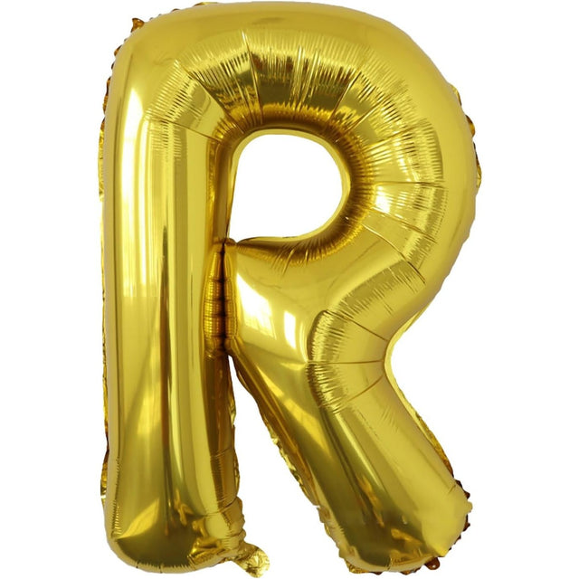Balon Folie Metalizata Litera R, 40 Cm, Umflati Cu Heliu Sau Aer, Ambalaj Individual, Pai Inclus - vivimall.ro