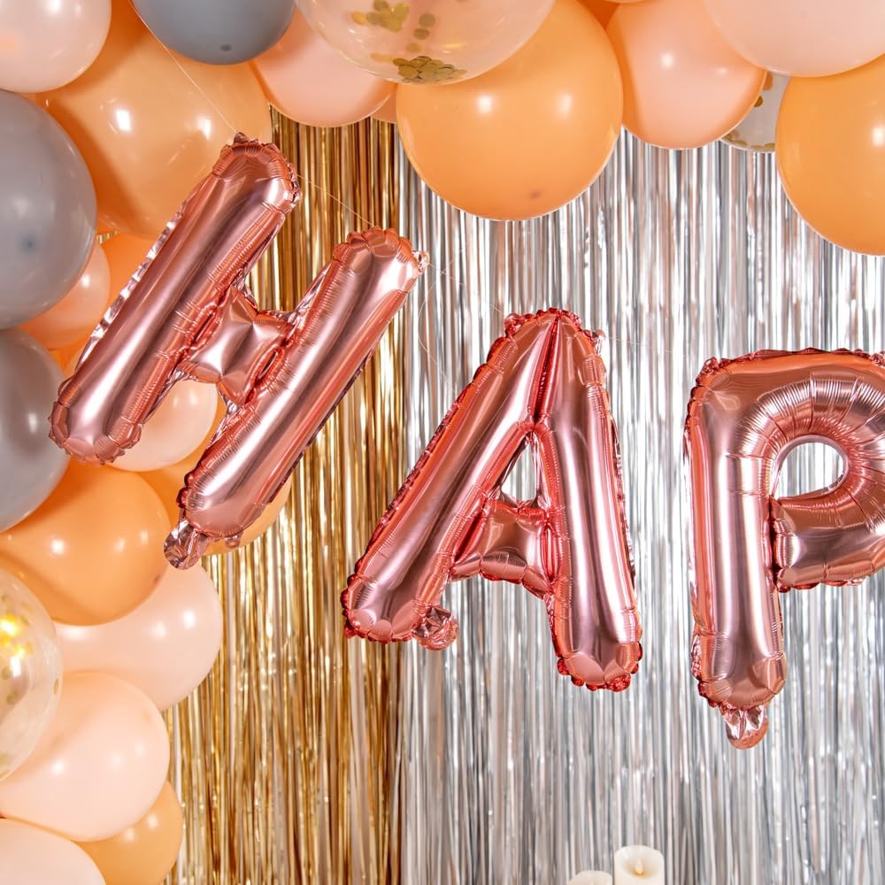 Balon Folie Metalizata Litera A, 40 Cm, Umflati Cu Heliu Sau Aer, Ambalaj Individual, Pai Inclus, Rose Gold - vivimall.ro