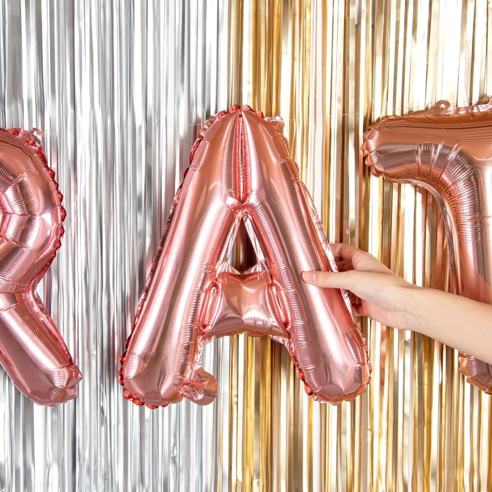 Balon Folie Metalizata Litera A, 40 Cm, Umflati Cu Heliu Sau Aer, Ambalaj Individual, Pai Inclus, Rose Gold - vivimall.ro