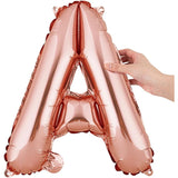 Balon Folie Metalizata Litera A, 40 Cm, Umflati Cu Heliu Sau Aer, Ambalaj Individual, Pai Inclus, Rose Gold - vivimall.ro