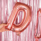 Balon Folie Metalizata Litera D, Vivimall, 40 cm, Umflati cu Heliu sau Aer, Ambalaj Individual, Pai inclus, Rose Gold - vivimall.ro
