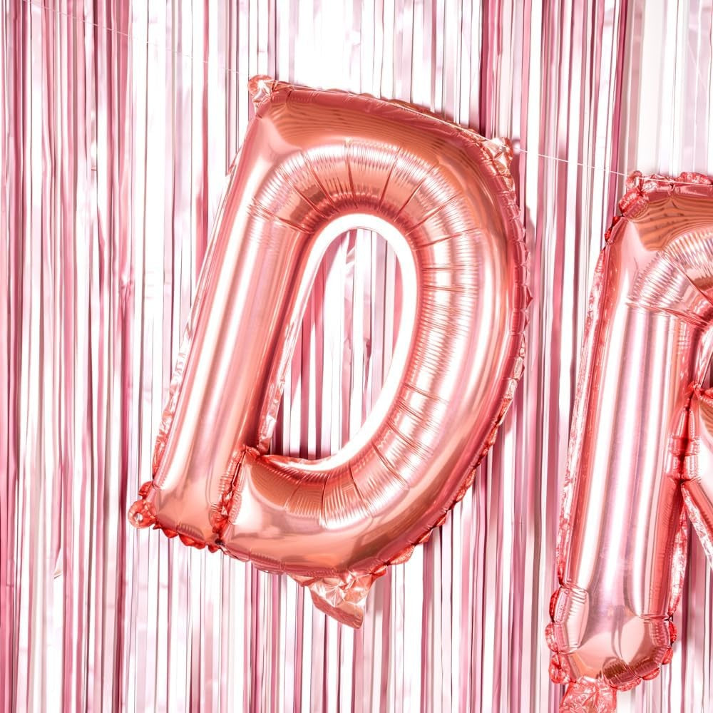 Balon Folie Metalizata Litera D, Vivimall, 40 cm, Umflati cu Heliu sau Aer, Ambalaj Individual, Pai inclus, Rose Gold - vivimall.ro