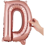 Balon Folie Metalizata Litera D, 40 Cm, Umflati Cu Heliu Sau Aer, Ambalaj Individual, Pai Inclus, Rose Gold - vivimall.ro