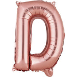 Balon Folie Metalizata Litera D, 40 Cm, Umflati Cu Heliu Sau Aer, Ambalaj Individual, Pai Inclus, Rose Gold - vivimall.ro
