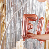 Balon Folie Metalizata Litera F, 40 Cm, Umflati Cu Heliu Sau Aer, Ambalaj Individual, Pai Inclus, Rose Gold - vivimall.ro