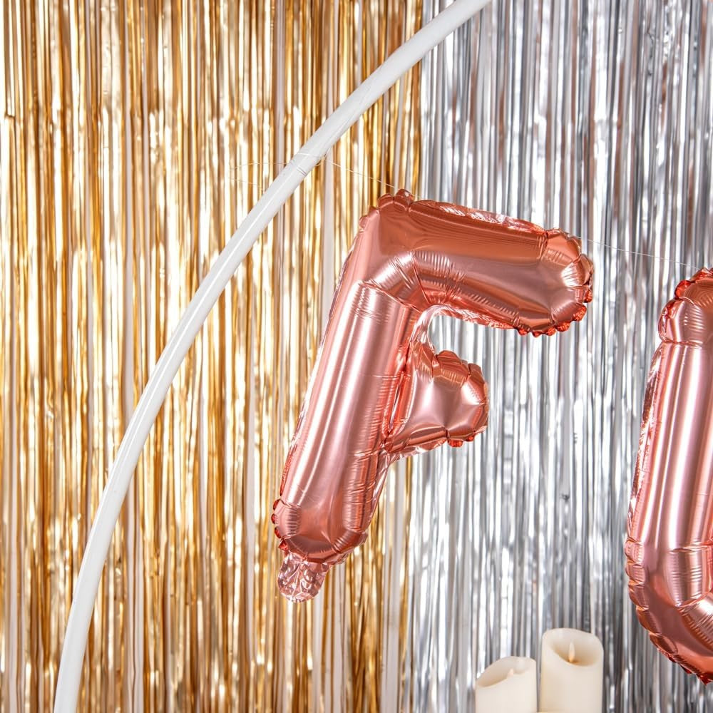 Balon Folie Metalizata Litera F, 40 Cm, Umflati Cu Heliu Sau Aer, Ambalaj Individual, Pai Inclus, Rose Gold - vivimall.ro