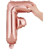 Balon Folie Metalizata Litera F, 40 Cm, Umflati Cu Heliu Sau Aer, Ambalaj Individual, Pai Inclus, Rose Gold - vivimall.ro