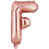 Balon Folie Metalizata Litera F, 40 Cm, Umflati Cu Heliu Sau Aer, Ambalaj Individual, Pai Inclus, Rose Gold - vivimall.ro