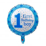 Balon Din Folie Metalizata, Prima Aniversare, 45 Cm, Ambalaj Individual, Pai Inclus, Umflare Cu Aer Sau Heliu - vivimall.ro