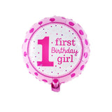 Balon Din Folie Metalizata, Prima Aniversare, 45 Cm, Ambalaj Individual, Pai Inclus, Umflare Cu Aer Sau Heliu - vivimall.ro