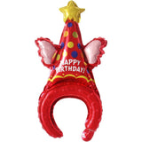 Balon Din Folie Metalizata, Tip Coronita, Ambalaj Individual, Pai Inclus, Umflare Cu Aer Sau Heliu