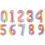Balon Din Folie Metalizata Gradient Figurina Cifra, Tema Aniversare 100 Cm, Ambalaj Individual, Pai Inclus, Umflare Cu Aer Sau Heliu, Cifra 0 - vivimall.ro