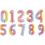 Balon din Folie Metalizata Gradient Vivimall, Figurina Cifra, Tema Aniversare 100 cm, Ambalaj Individual, Pai inclus, Umflare cu Aer sau Heliu, Multicolor, Cifra 4