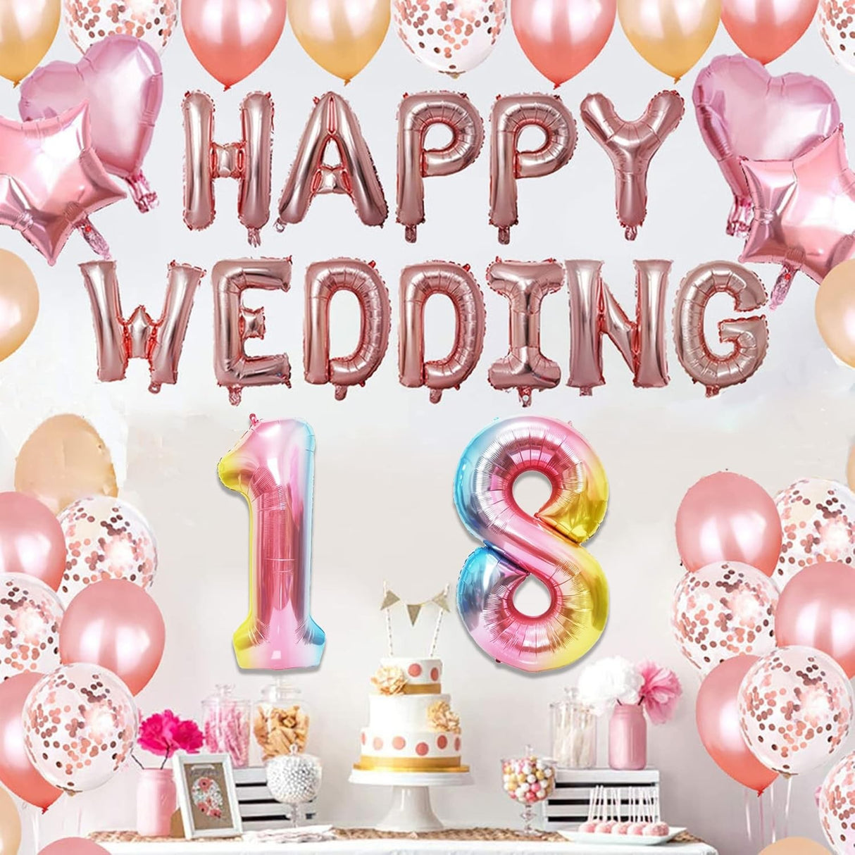 Balon din Folie Metalizata Gradient Vivimall, Figurina Cifra, Tema Aniversare 100 cm, Ambalaj Individual, Pai inclus, Umflare cu Aer sau Heliu, Multicolor, Cifra 8