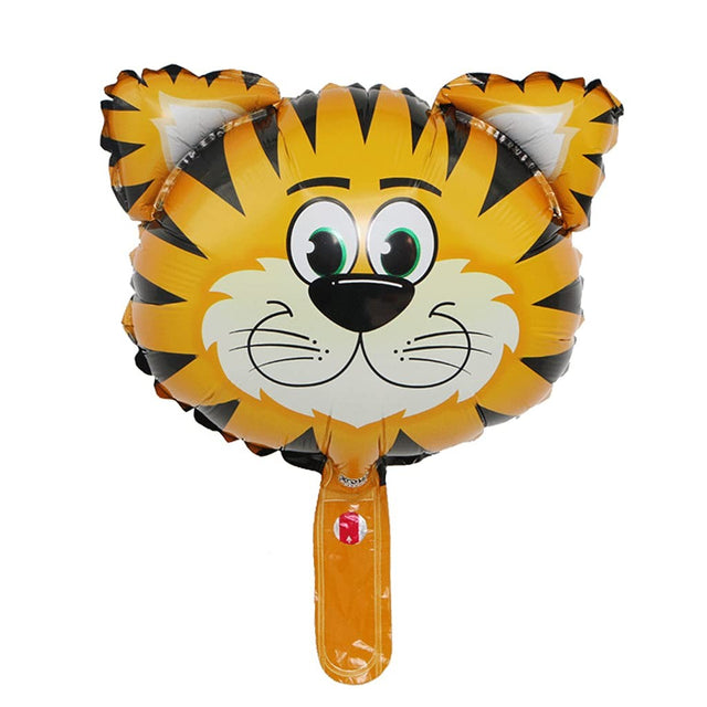 Balon Din Folie Metalizata, Mini Figurine Animalute, Tematica Aniversare, Ambalaj Individual, Pai Inclus, Umflare Cu Aer Sau Heliu - vivimall.ro
