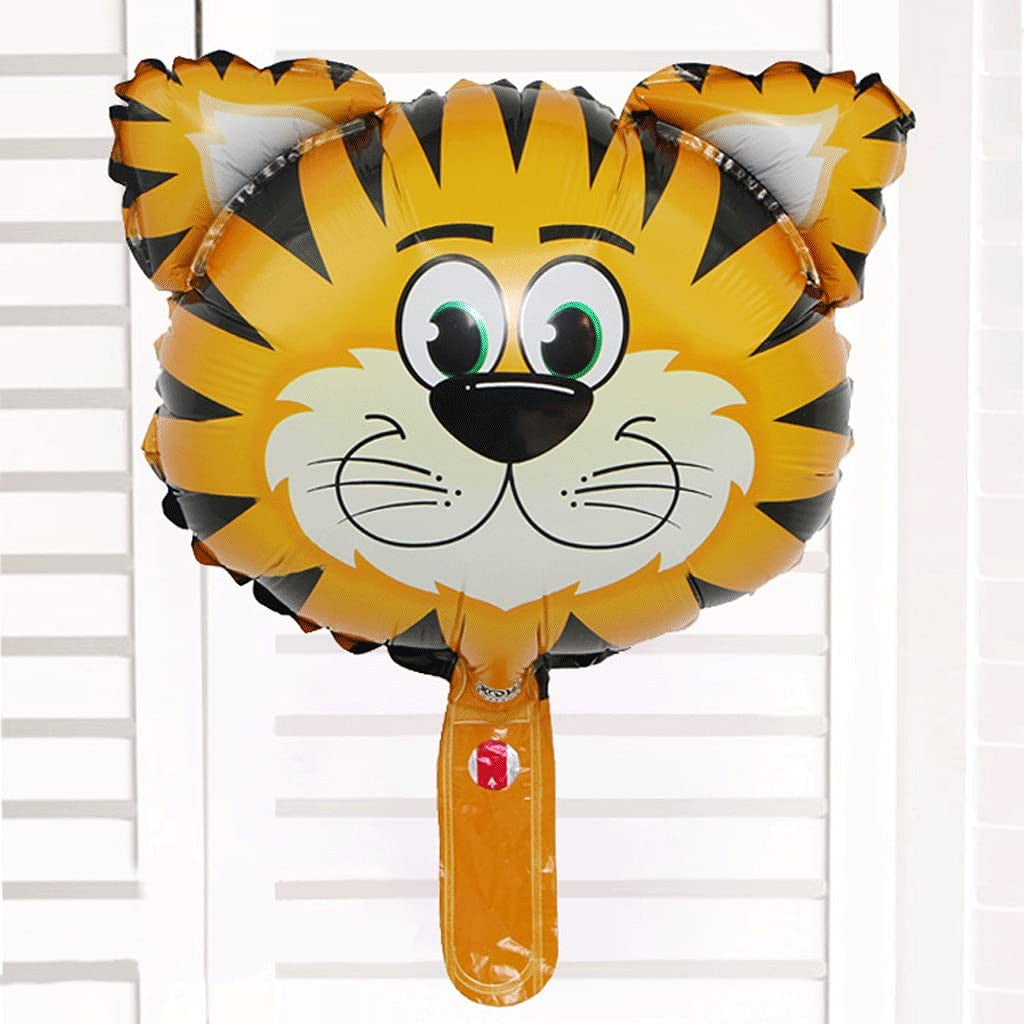 Balon Din Folie Metalizata, Mini Figurine Animalute, Tematica Aniversare, Ambalaj Individual, Pai Inclus, Umflare Cu Aer Sau Heliu - vivimall.ro