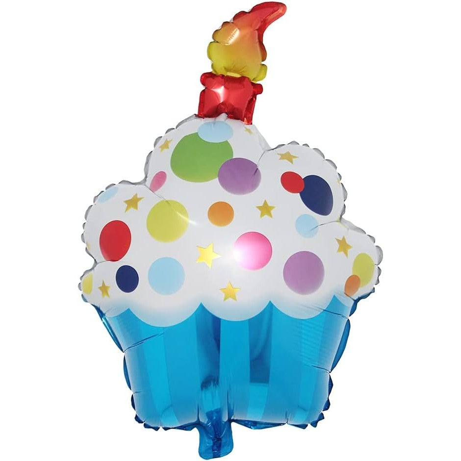 Balon Din Folie Metalizata, Figurine Dulciuri, Tematica Prajitura Aniversara, Ambalaj Individual, Pai Inclus, Umflare Cu Aer Sau Heliu - vivimall.ro