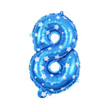 Balon Din Folie Metalizata Figurina Cifra, Imprimeu Stele, Tema Aniversare 80 Cm, Ambalaj Individual, Pai Inclus, Umflare Cu Aer Sau Heliu, Cifra 8 - vivimall.ro