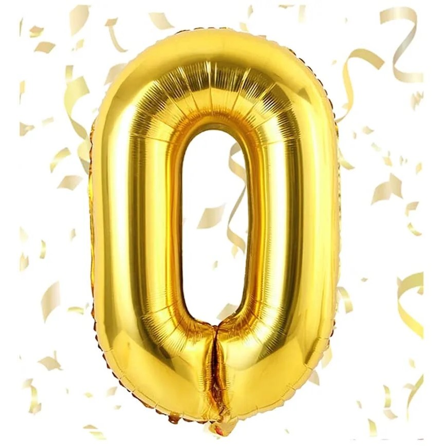 Balon Din Folie Cifra 0, 81 Cm, Pentru Aer Sau Heliu, Bulk - vivimall.ro