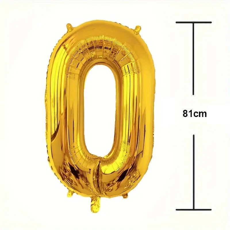 Balon Din Folie Cifra 0, 81 Cm, Pentru Aer Sau Heliu, Bulk - vivimall.ro