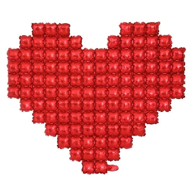 Balon Folie, Vivimall, Model Inima, 120 x 135 cm, Rosu - vivimall.ro