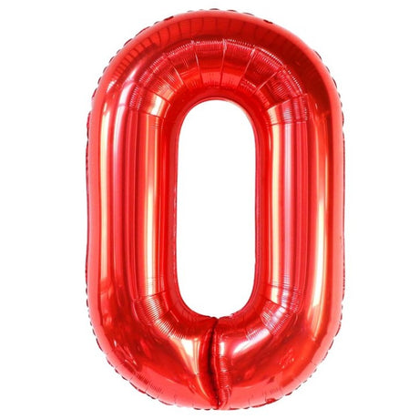 Balon Din Folie Metalizata, Figurina Cifra, Tema Aniversare 40 Cm, Ambalaj Individual, Pai Inclus, Umflare Cu Aer Sau Heliu, Cifra 0 - vivimall.ro