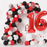 Balon Din Folie Metalizata Figurina Cifra, Tema Aniversare 40 Cm, Ambalaj Individual, Pai Inclus, Umflare Cu Aer Sau Heliu, Cifra 6 - vivimall.ro