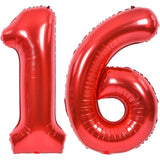 Balon Din Folie Metalizata Figurina Cifra, Tema Aniversare 40 Cm, Ambalaj Individual, Pai Inclus, Umflare Cu Aer Sau Heliu, Cifra 6 - vivimall.ro