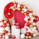 Balon Din Folie Metalizata Figurina Cifra, Tema Aniversare 40 Cm, Ambalaj Individual, Pai Inclus, Umflare Cu Aer Sau Heliu, Cifra 6 - vivimall.ro