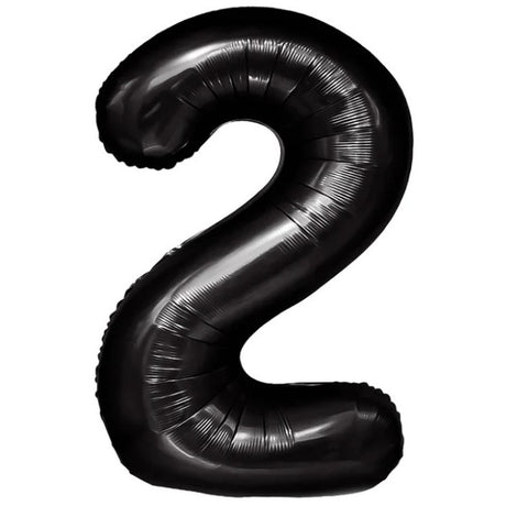 Balon Din Folie Metalizata, Figurina Cifra, Tema Aniversare 40 Cm, Ambalaj Individual, Pai Inclus, Umflare Cu Aer Sau Heliu, Cifra 2 - vivimall.ro